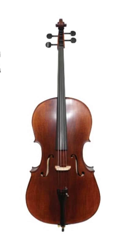 Capri Cello 1/2 Hand Carved Highly Flamed Back And Sides image 1