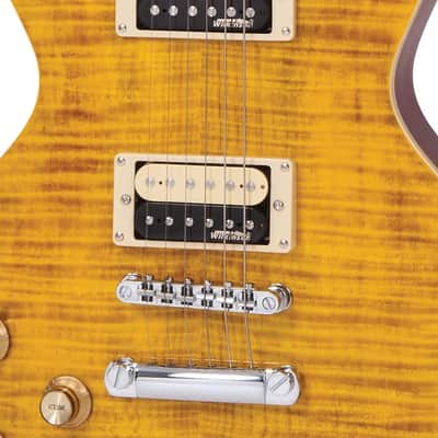 Vintage LV100AFD Reissued Paradise Left-Handed Flamed Amber image 4