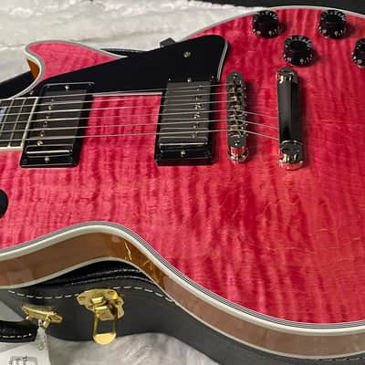 NEW! Gibson Dealer Select Custom Shop Les Paul Custom AAA Super Curly Figured Top - Transparent Pink - Authorized Dealer - WOW! 8.8 lbs - G07451 image 11