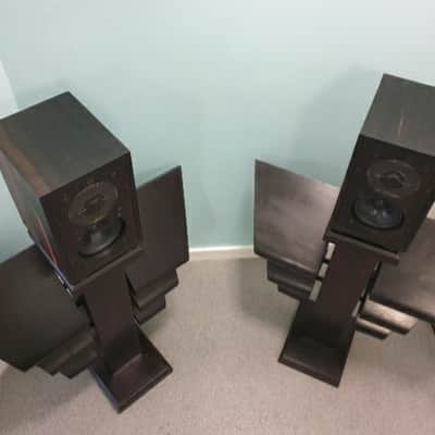 Shun Mook BBC LS3/5a Speakers 1980s - Real Ebony wood image 4