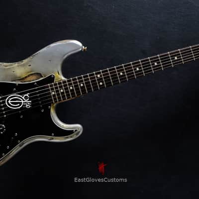 Fender Stratocaster Deluxe Series HSS Terminator Metallic Silver Floyd Rose Heavy Relic image 6
