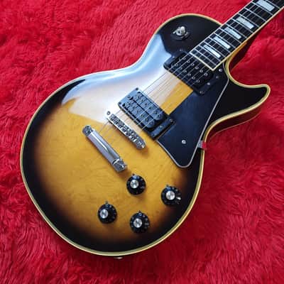 Rare - Aria Pro II LC-1000 1977 - Tobacco Brown Sunburst Lacquer Finish - Les Paul Custom - Original DiMarzio Super II DP104 Humbuckers - Ebony Fretboard & Mother Of Pearl Inlays - Made In Japan - MIJ image 3