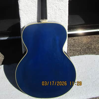 National Archtop Electric Guitar, 1956, Blue Finish, Kluson Tuners.SSC, image 11