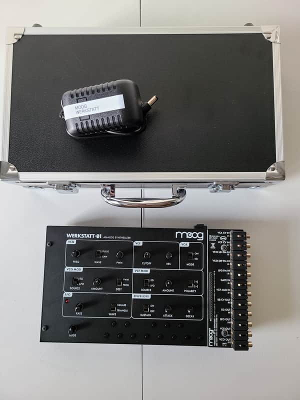 Moog Werkstatt-Ø1 Analog Synthesizer with CV Expander, compatible power supply and case image 1
