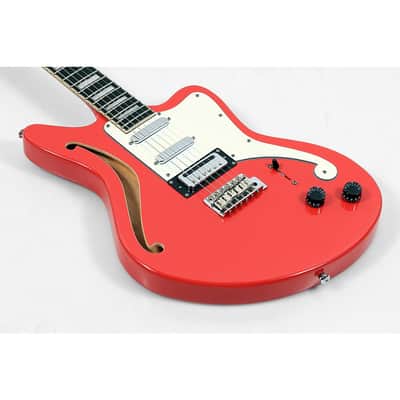 D'Angelico Premier Series Bedford SH Limited-Edition Electric Guitar with Tremolo Regular Fiesta Red image 3