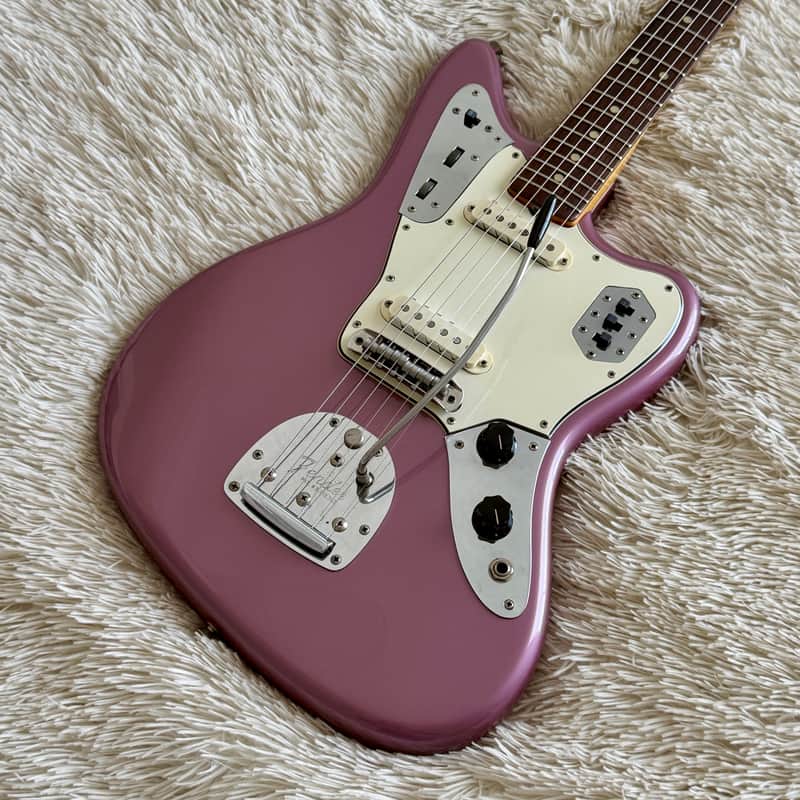 1965 Fender Jaguar Burgundy Mist Electric Guitar - Good