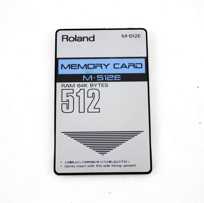 Roland M-512E メモリーカード 64Kバイト Roland Memory Card M-512E 64K Bytes RAM Card In Excellent Working