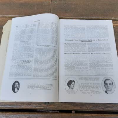 Vintage 1914 Gibson Full-Line Catalog "I"! Extremely Rare, Original Case Candy, Paperwork! Guitar, Mandolin, Harp Guitar! image 3