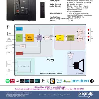 🔊 Pragmatic PSUB-10.2WB High-Performance 2.1 Network Audio Streamer System — Sonos Alternative, MORE Power! DIRECT FROM MANUFACTURER — INVENTORY CLEARANCE! image 12