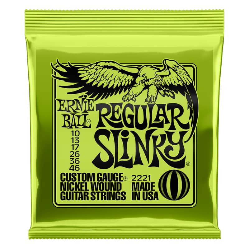 Ernie Ball 2221 Regular Slinky Nickel Electric Guitar Strings (10-46)