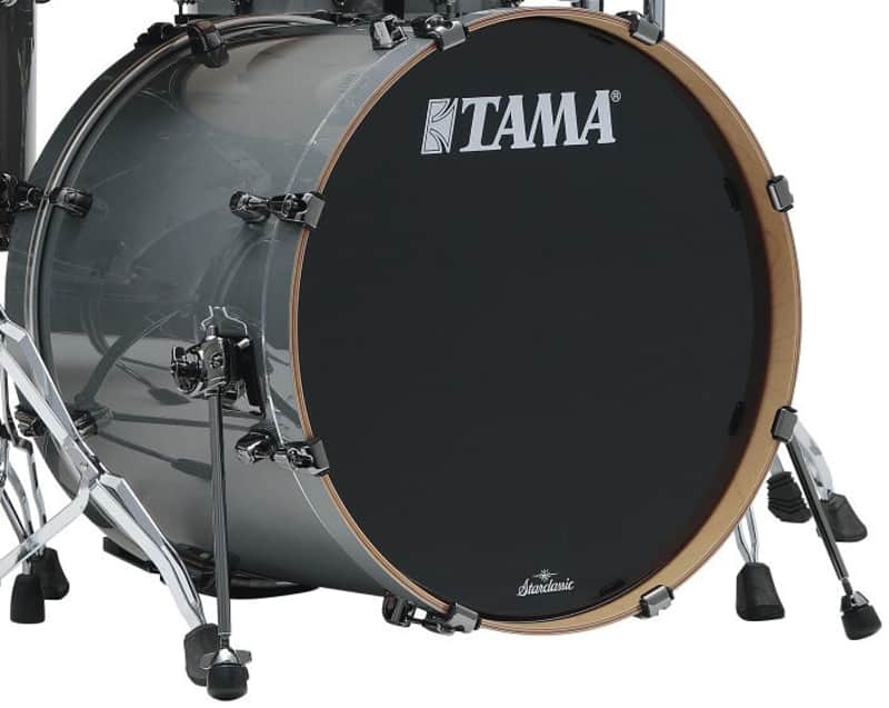 Tama MBSB22EZBNSGR  Starclassic Performer Bass Drum 22" x 18" — Smoky Gray/Black Nickel HW/without Mount image 1