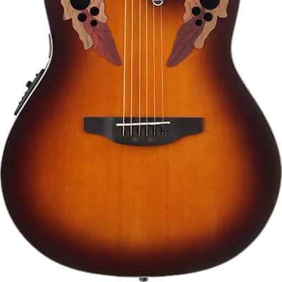 Ovation Celebrity CE48 Elite Grand Auditorium Acoustic-Electric Guitar, Solid Spruce Top, Sunburst image 1