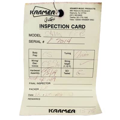 1988 KRAMER "RS" RITCHIE SAMBORA SIGNATURE - A GIFT FROM RITCHIE - The David Leach Collection image 11