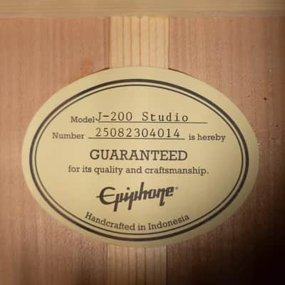Epiphone J-200 Studio Acoustic/Electric Guitar - Antique Natural image 15