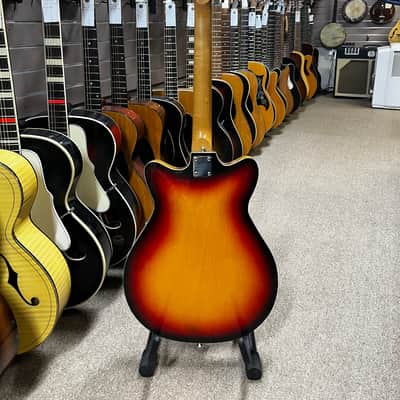 Teisco Saturn 1960s Sunburst Electric Guitar image 2