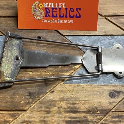 Real Life Relics Aged Nickel Archtop Deluxe Tailpiece    [BB6] image 2