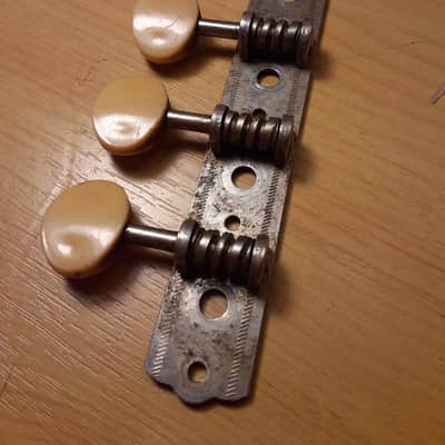 Harmony Silvertone * Unbranded Mandolin A-Style Tuning Machine Strip (Treble Side only) image 2