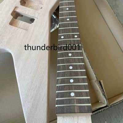 Left Handed ML Style Guitar DIY Project, Mahogany Body and Neck, Rosewood Fingerboard image 5