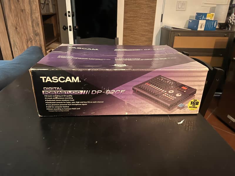 TASCAM DP-02CF Digital Portastudio 8-Track Recorder 2010s - Black image 1