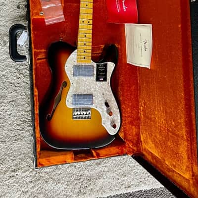 Fender American Vintage II 1972 Telecaster Thinline, 3-Color Sunburst w/Case image 3