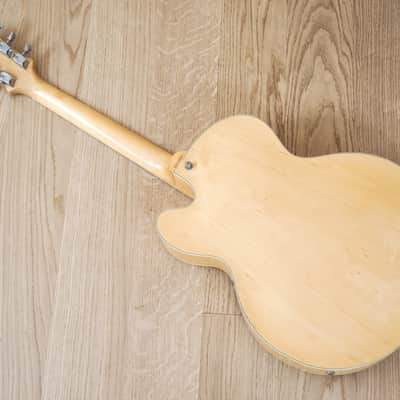 1970s Hagstrom Jimmy D'Aquisto Archtop Electric Guitar Blonde Sweden w/ Case image 13