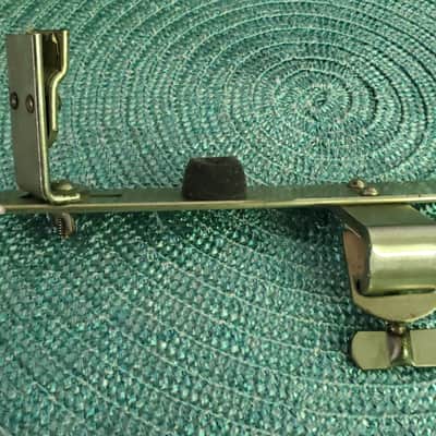 1910s 1920s 1930s LUDWIG & LUDWIG * NICKEL * COWBELL & WOODBLOCK HOLDER CLAMP * Mount on Bass Drum HOOP *  cow bell wood block bracket (#c) image 3