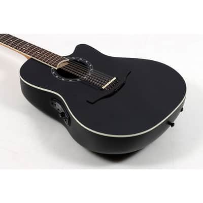 Ovation 2751AX-5-G Pro Series Standard Balladeer Deep Contour 12-String Acoustic-Electric Guitar Regular Black image 3