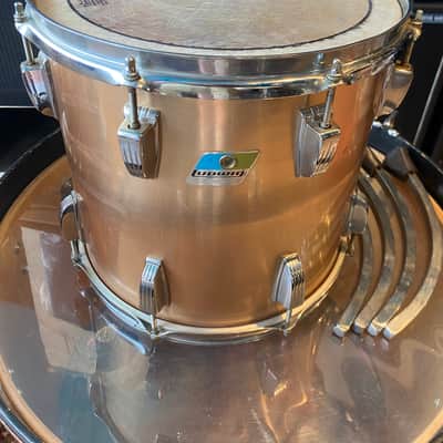 Ludwig 7pc Drum Kit - 8”, 10”, 12”, 13”, 16”, 18” and 24” Early-80’s - Brushed Gold image 10