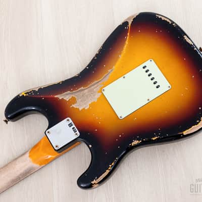 2024 Fender Custom Shop Alley Cat Stratocaster Heavy Relic SSH Superstrat Sunburst w/ Case, CoA image 15