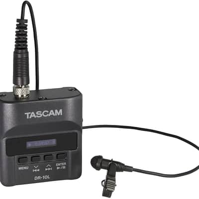 Tascam DR-10L Digital Audio Recorder with Lavalier Mic - Black image 1