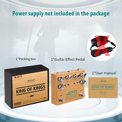 JOYO Dual Crunch Pure Analog Circuit Overdrive Effect Pedal with Independent Clipping for Electric Guitar - True Bypass (King of Kings R-20) Price include the import duty for US buyer image 6