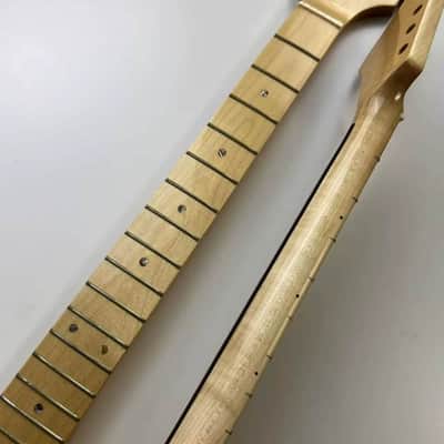 Vintage Tiger Maple Strips Guitar Strat Style Neck, 22 Frets Fingerboard image 5