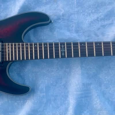 Schecter Hellraiser C-1 FR S Sustainiac 2014 - 2017 - Purple Burst Quilt image 1