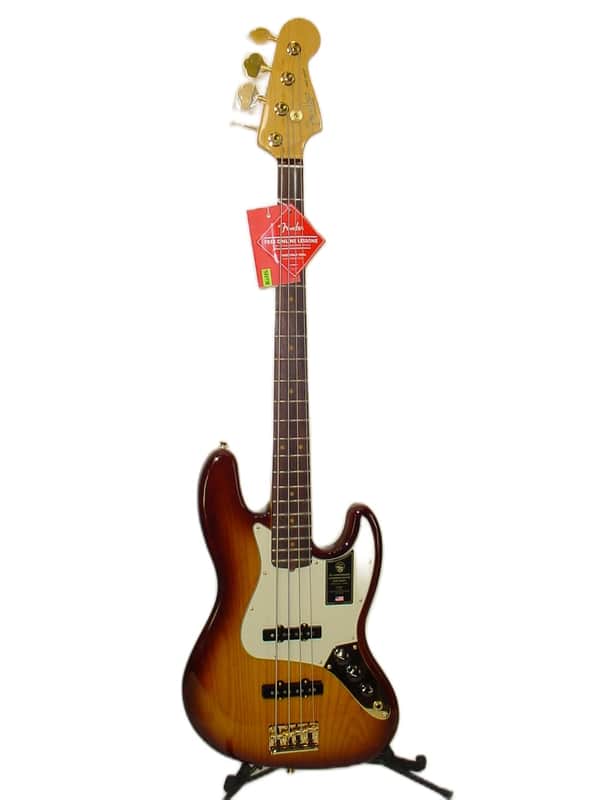 Fender 75th Anniversary Commemorative Jazz Bass, Rosewood Fingerboard, 2-Color Bourbon Burst w/ Case image 1