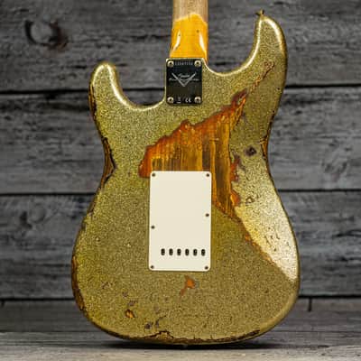 Fender Custom Shop 1961 Stratocaster Super Heavy Relic - 3A Rosewood Fingerboard, Gold Sparkle over 3-Tone Sunburst image 5