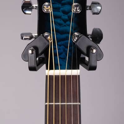 Ibanez AEWC16QA-TLH Acoustic-Electric Guitar – Transparent Blue Sunburst image 6