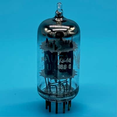 1963 GE 12AU7A ECC82 Vintage Short Gray Plate Halo Getter Preamp Tube! T325 image 5