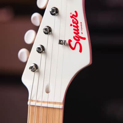 Squier Fender X Hello Kitty White Stratocaster with Gig Bag image 5