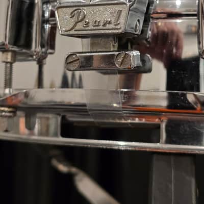Pearl Stewart Copeland Chrome over brass model B4214 10 lug snare drum 1970s - Chrome image 7