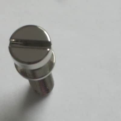 one pair of rarely handled, near A+ genuine Gibson Nickel STUDS, also called Mounting Pieces (NO anchors) for PTTP-015 Nickel Stop Bar Tail piece (Stop Bar Tailpiece NOT included) nickel finish (ninc alloy metal) image 8