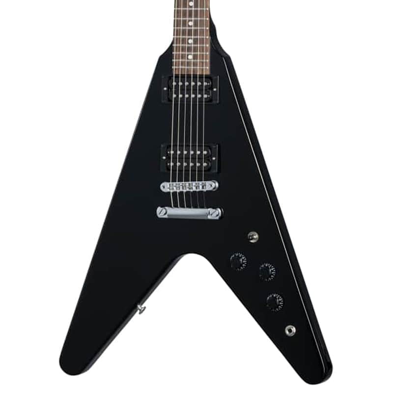 Gibson '80s Flying V Guitar w/ Gibson Hardshell Case - Ebony image 1