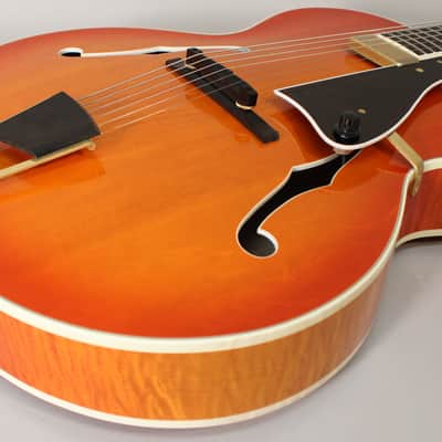 M. Campellone Standard 17" Amber Burst Hand Made Hollowbody w/OHSC image 10