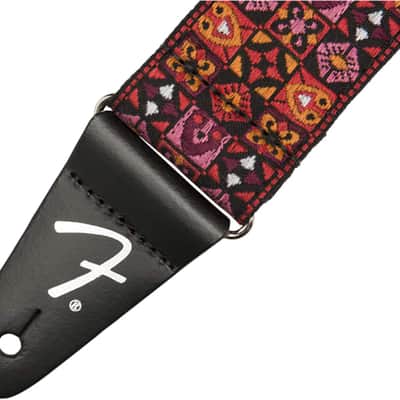 Genuine Fender 2" Festival Series Adjustable Guitar Strap, Red image 2