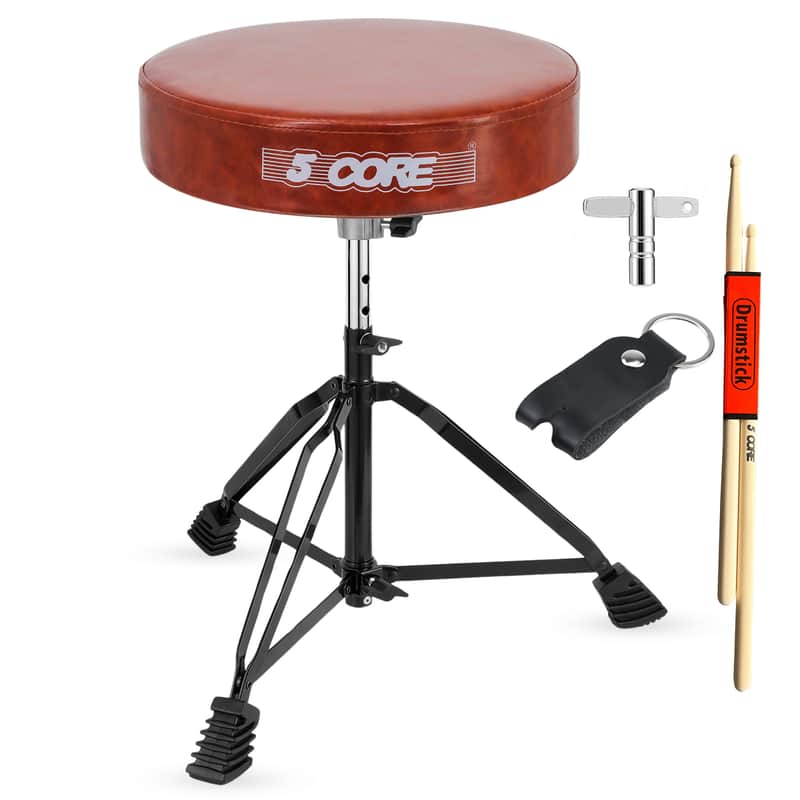 5 Core Drum Throne 3" Padded Drum Seat Height Adjustable Drumming Chair for Practice and Performance image 1