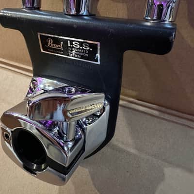 Pearl I.S.S. Integrated Suspension System Tom Mount w/ 3 Rim Clamps – Chrome/Black – Made in Taiwan image 5