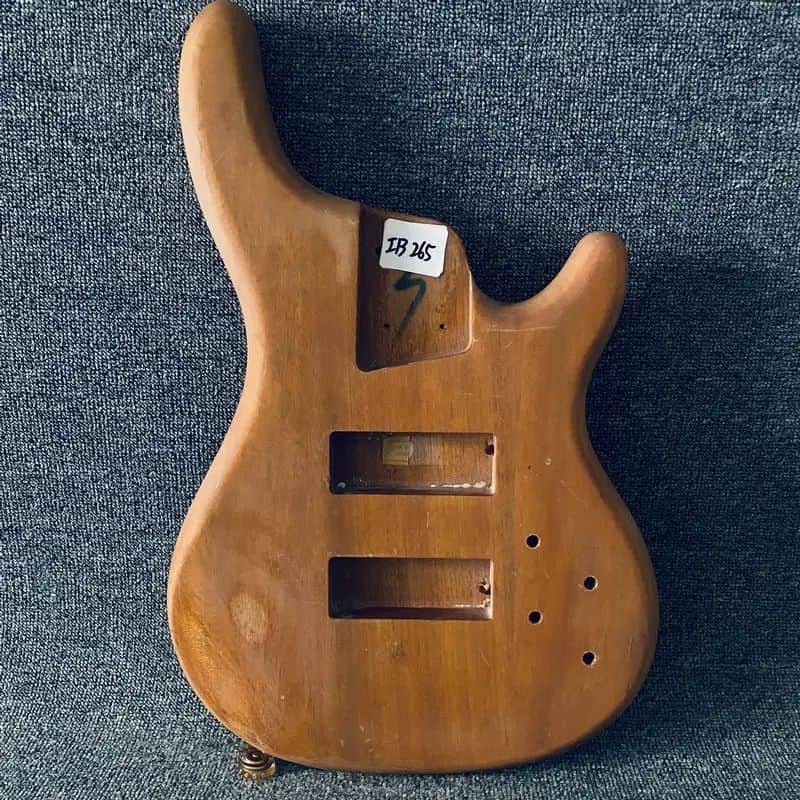 Solid Okoume Wood Bass Guitar Body image 1