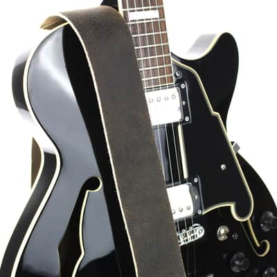 Walker & Williams STR-09 Distressed "Weathered" Black Olive Top Grain Italian Leather Strap image 4