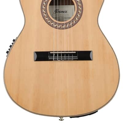 Ibanez GA34STCE Thinline Nylon-string Acoustic-electric Guitar - Natural High Gloss image 2