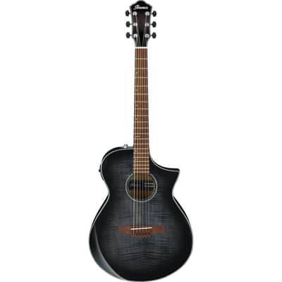 Ibanez AEWC400 Acoustic Electric Guitar, Rosewood Fingerboard, Transparent Black Sunburst image 6