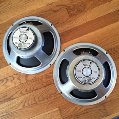 PAIR- Vintage Celestion G12-30 watt 1980 speakers, 8 ohm 12" Bild 1